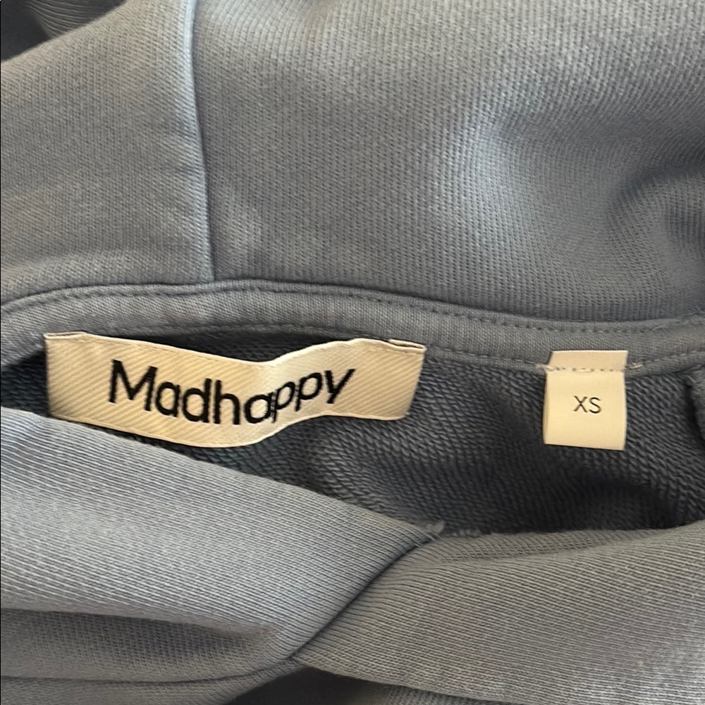 Madhappy Blue Hoodie with Multicolor Logo - Picture 2 of 2